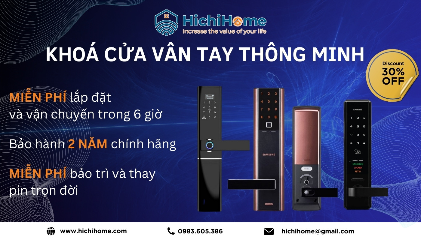 địa chỉ cung cấp và lắp đặt khóa điện tử hichihome