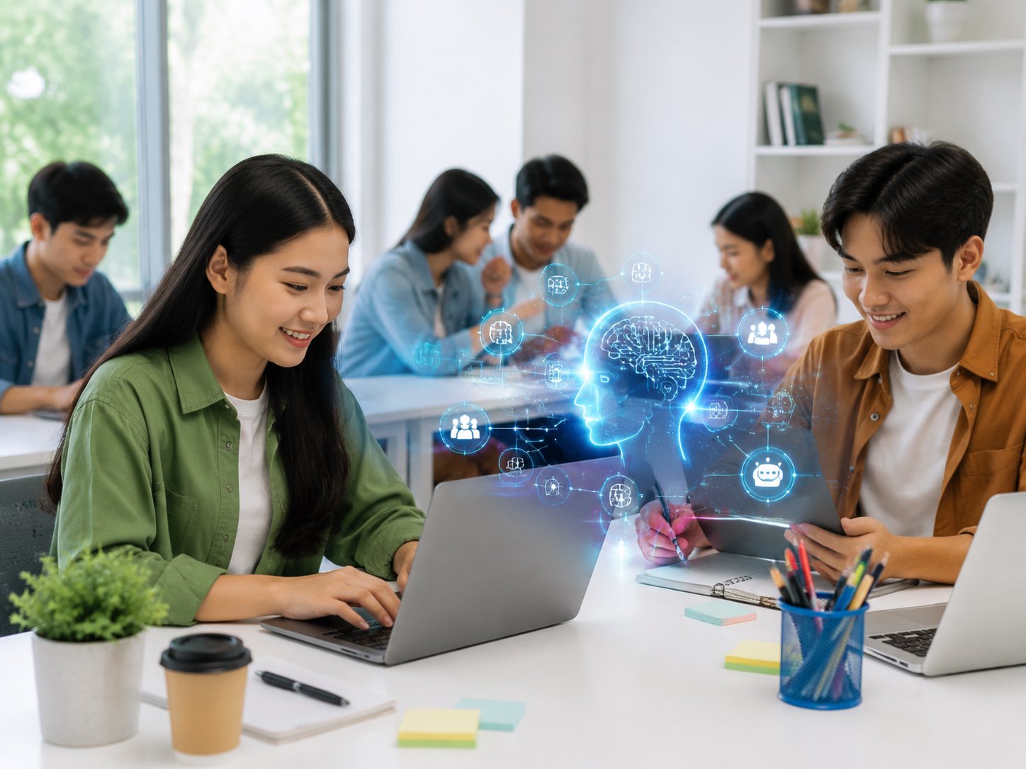 Phần mềm tích hợp AI vào bài học kỹ năng văn phòng hiện đại